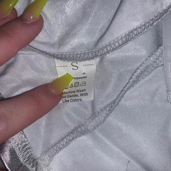 NWT zaful cropped shiny glitter cami top - Picture 9 of 11